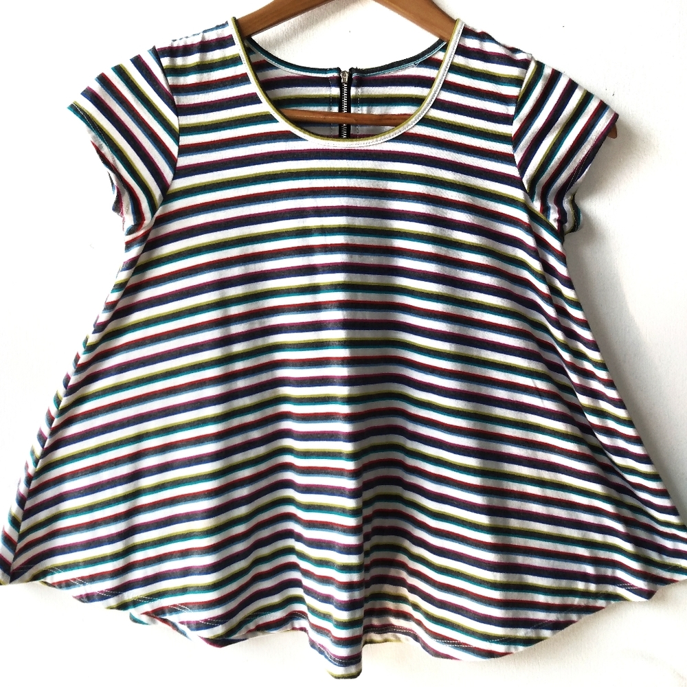GIRL'S STRIPED SWING TOP